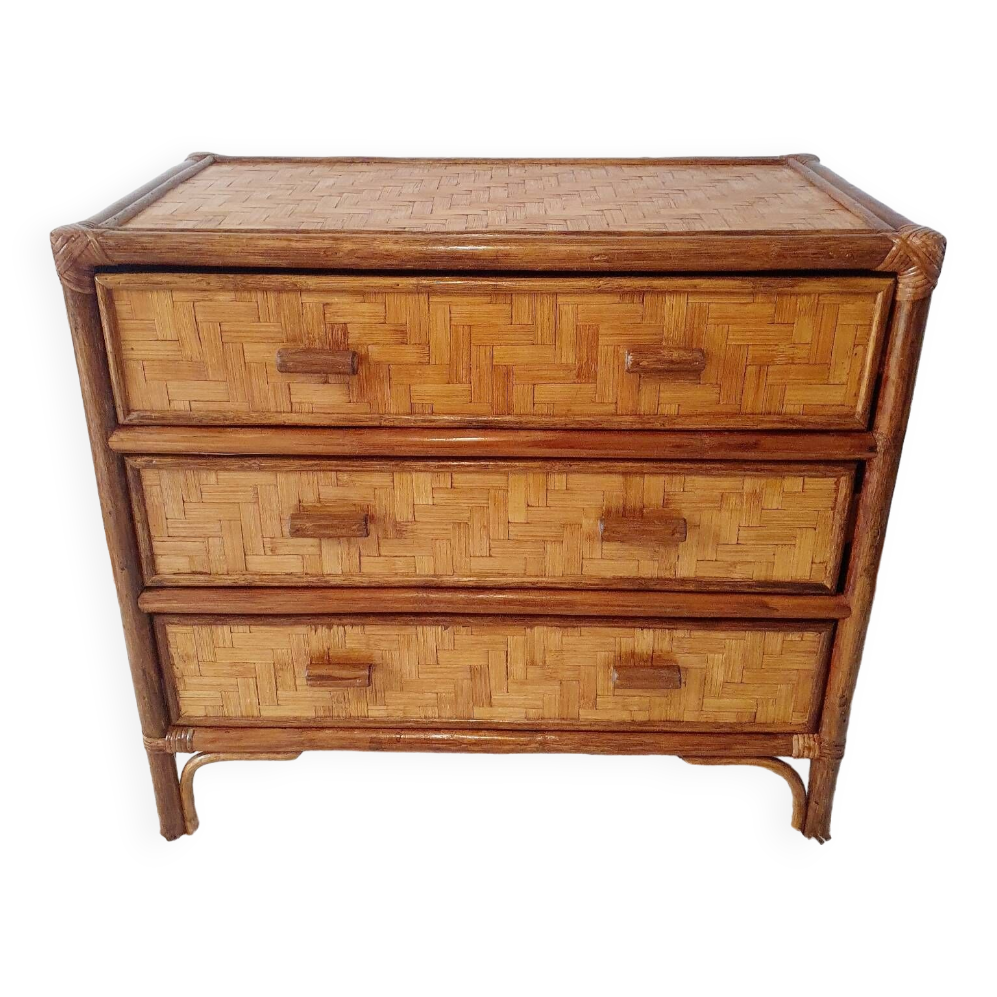 Rattan chest of drawers 3 drawers
