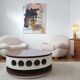 lacquered wood bar/coffee table - Italy 70s