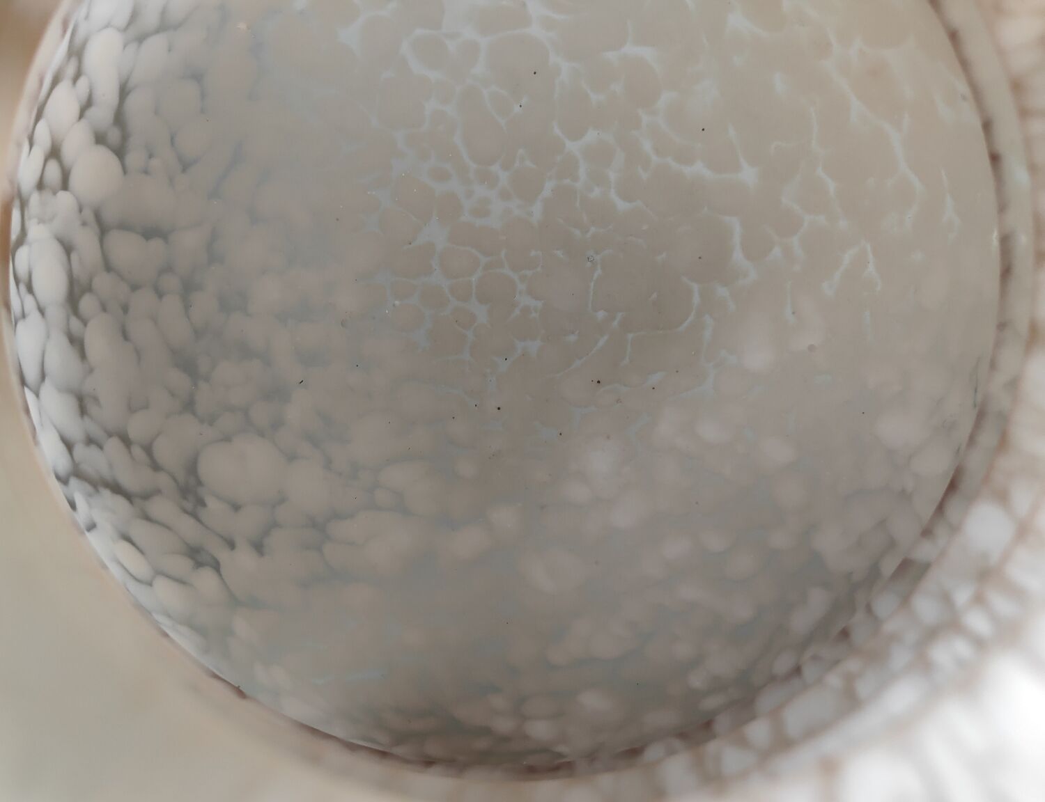 Lamp globe pink speckled glass