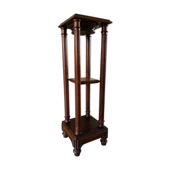 High pedestal table in solid wood