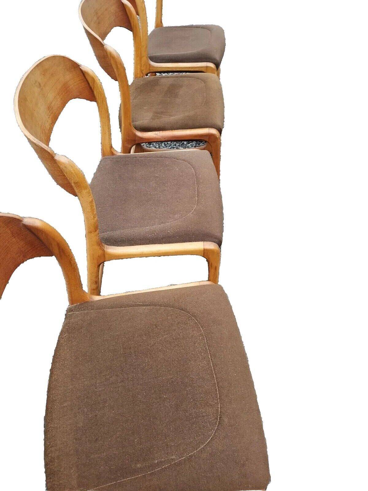 beech sled chairs x 4