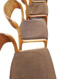 beech sled chairs x 4