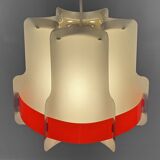 Plastic sheet pendant light by Quality System. Denmark 1970s