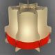 Plastic sheet pendant light by Quality System. Denmark 1970s