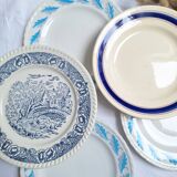Blue vintage dinner plates