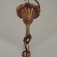Vintage French traditional style bronze chandelier with 5 lights featuring acanthus leaf details.
