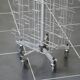 Grey swivel postcard display on wheels