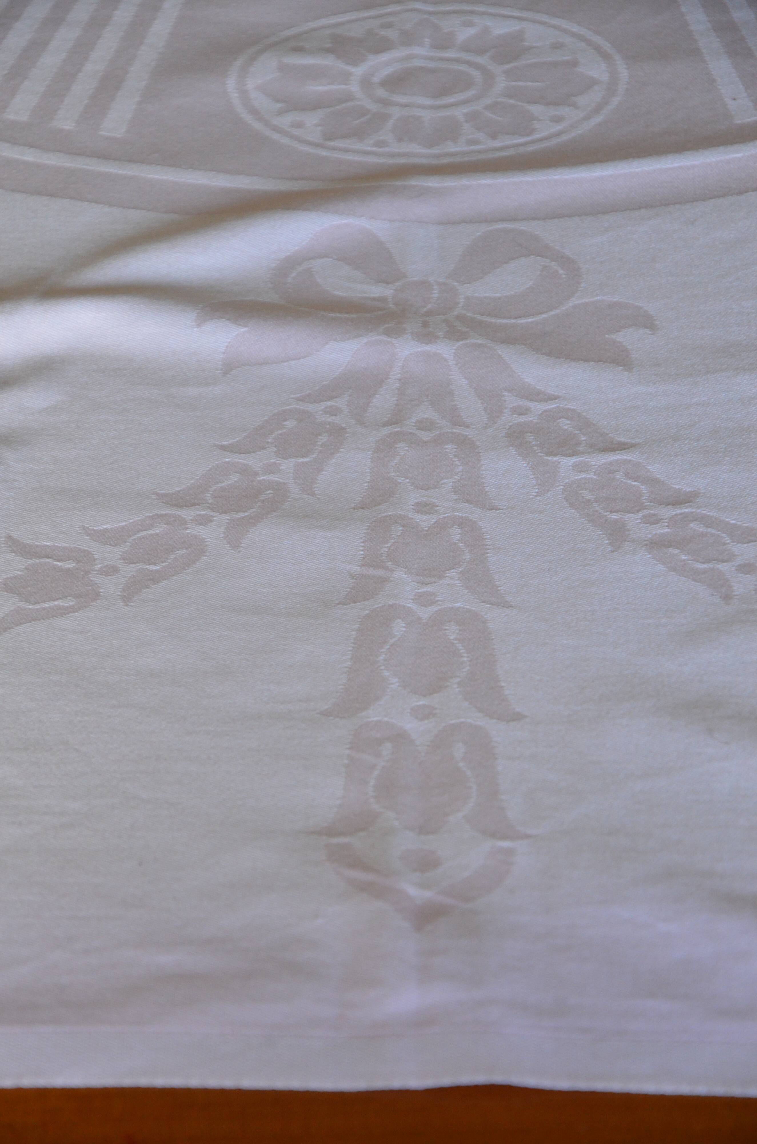 Powder pink cotton tablecloth