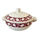 Tureen Badonviller tulips burgundy 30s-40s