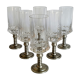 Series of six crystal water glass with tin foot 92° 280 ml