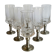 Series of six crystal water glass with tin foot 92° 280 ml