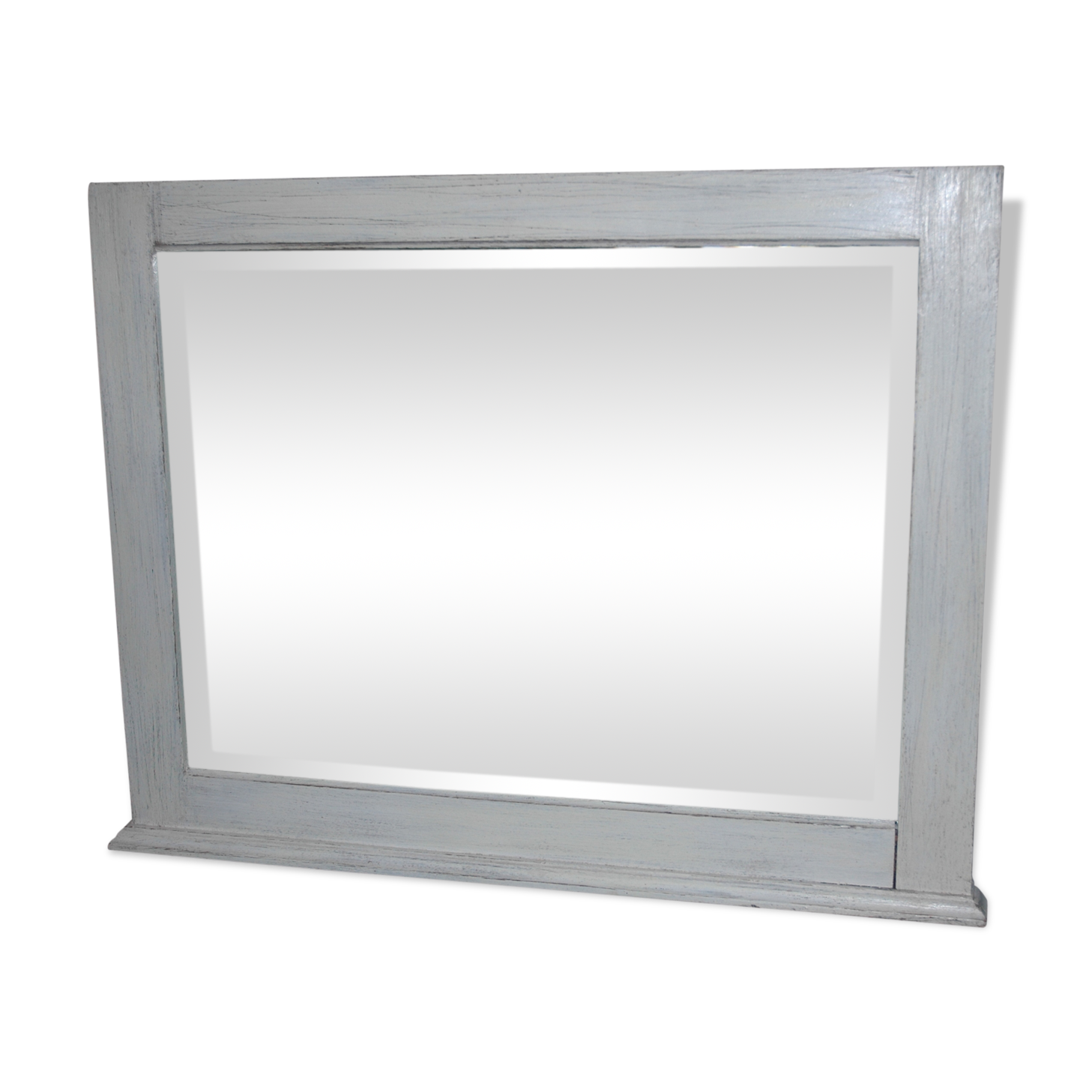 Mirror white patina rectangular former wood 51.5 x 65 cm
