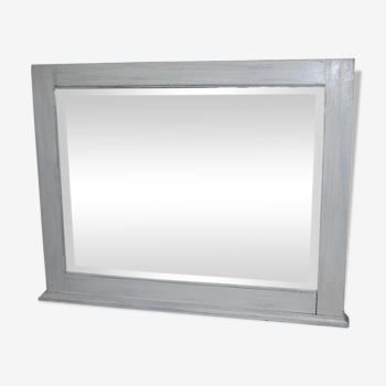 Mirror white patina rectangular former wood 51.5 x 65 cm