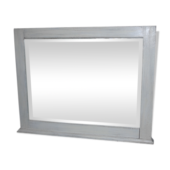 Mirror white patina rectangular former wood 51.5 x 65 cm