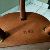 Vintage oak tripod bedside table