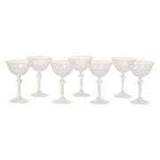 Set of 7 Regency Fidenza Crystal Champagne Glasses