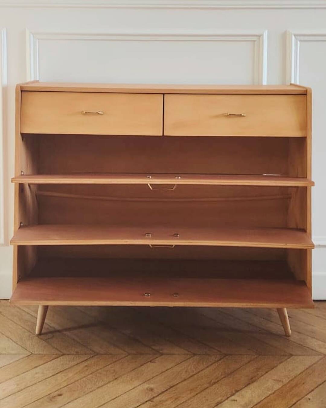 Renovated vintage shoe cabinet, 1960s
