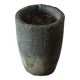 Old foundry crucible, plant pot, planter, cache pot