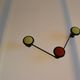 Wall coat rack with 3 hooks circa 1960s