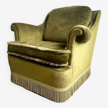 Single seat / armchair / vintage moss green armchair