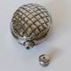 Vintage 1950s silver-plated flask in the shape of a pine cone.
