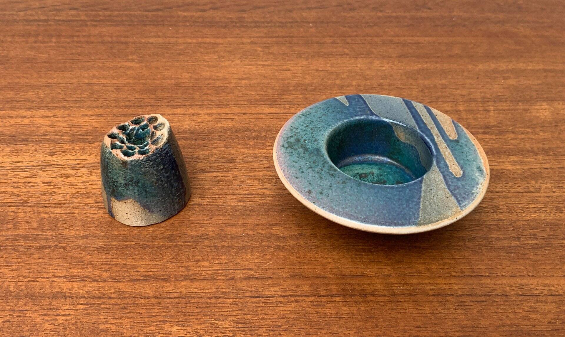 Postmodern vintage ceramic flower vase, 1980s