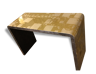 Table basse en laque jaune et or blanc