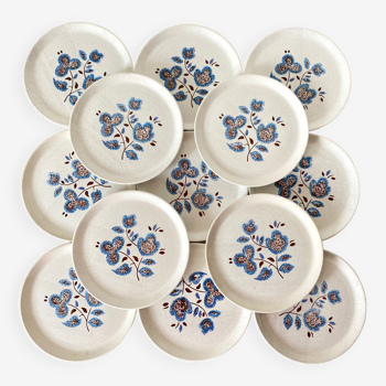 70s flower dessert plates