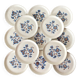 Assiettes à dessert  années 70 fleurs