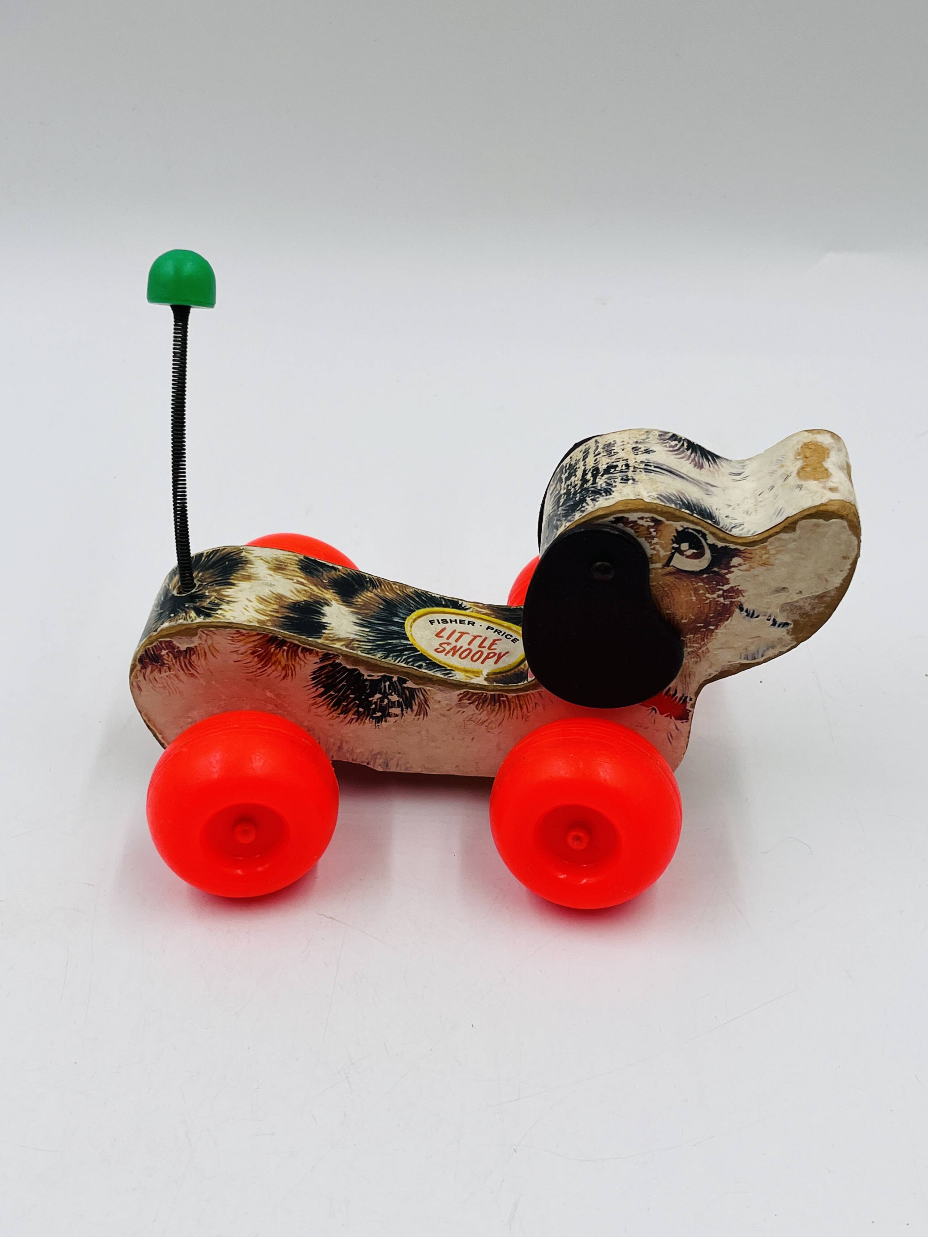 Set of 4 Fisher-Price wooden toys from the 1960s