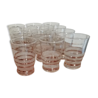 Set of 12 50s glasses