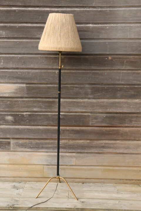 Floor lamp brass lacquered metal 1950