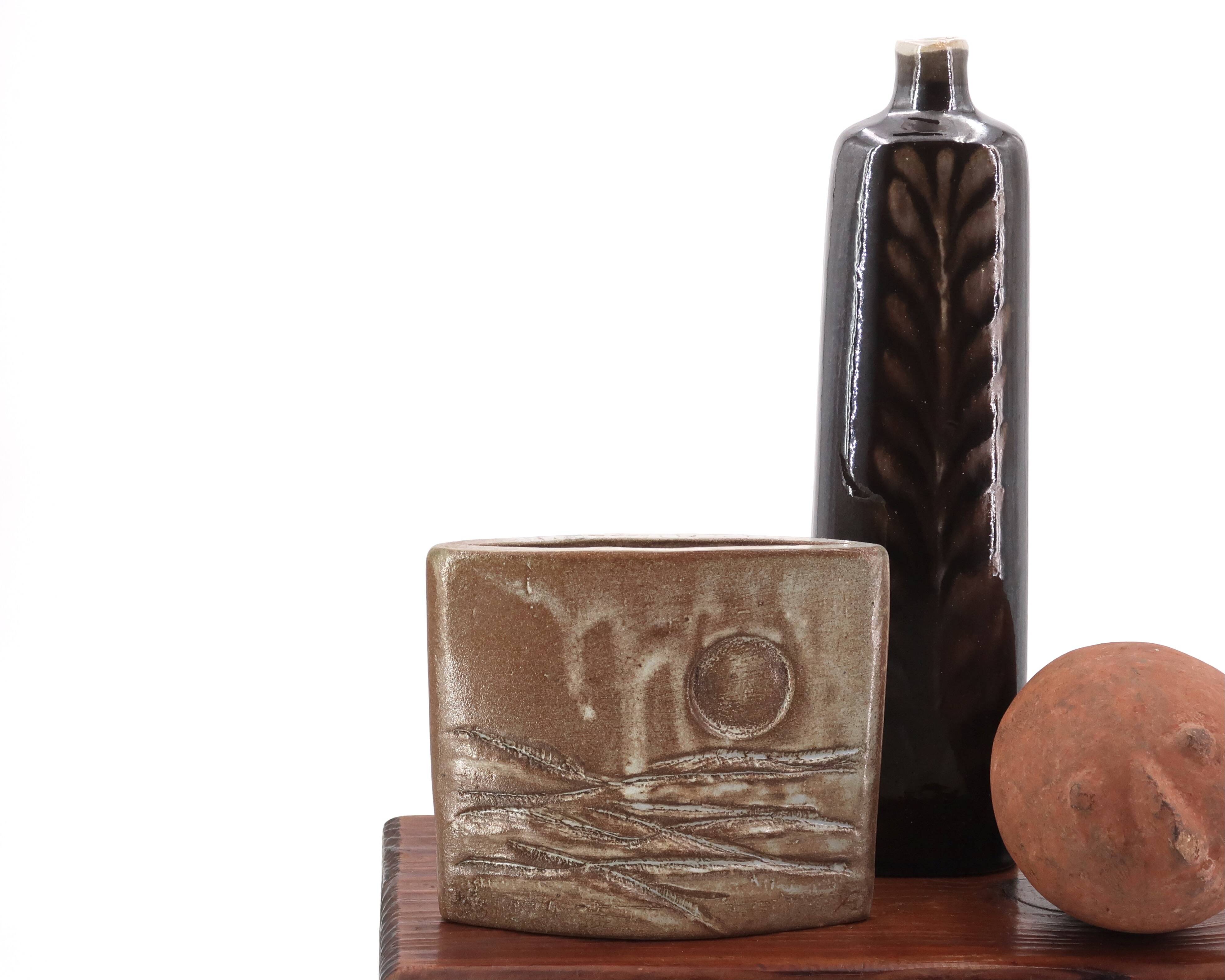 Landscape ceramic vase, 1970s