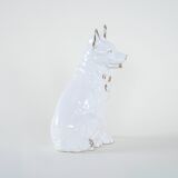 Porcelain dog figurine, 1960s, made in Europe