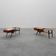 2 Coffee Tables '210', teak wood and ceramic,by Alfred Hendrickx, Belform