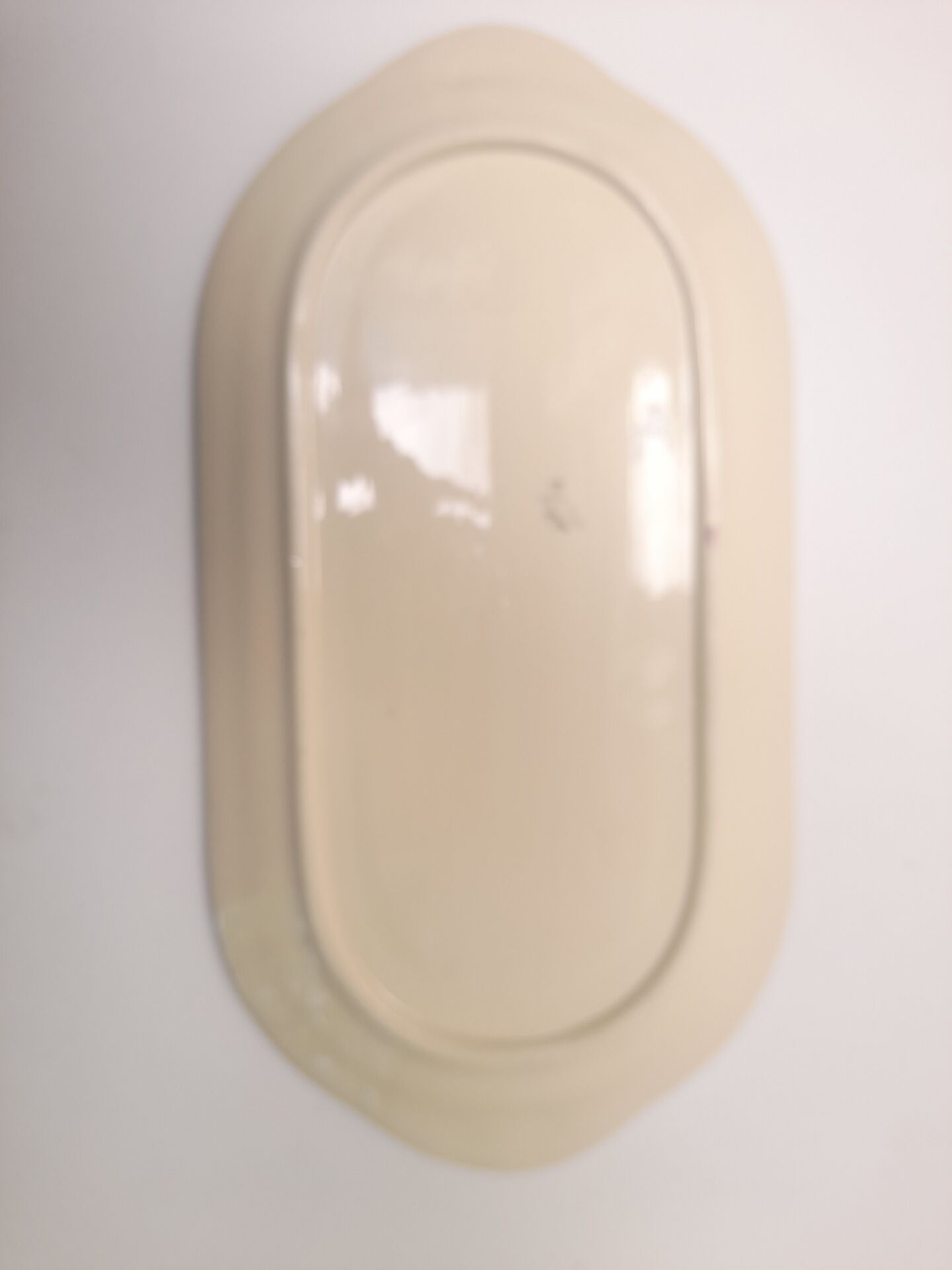 Floral cake dish in Boch brothers earthenware