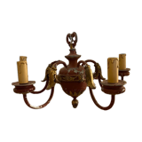 Painted tole chandelier