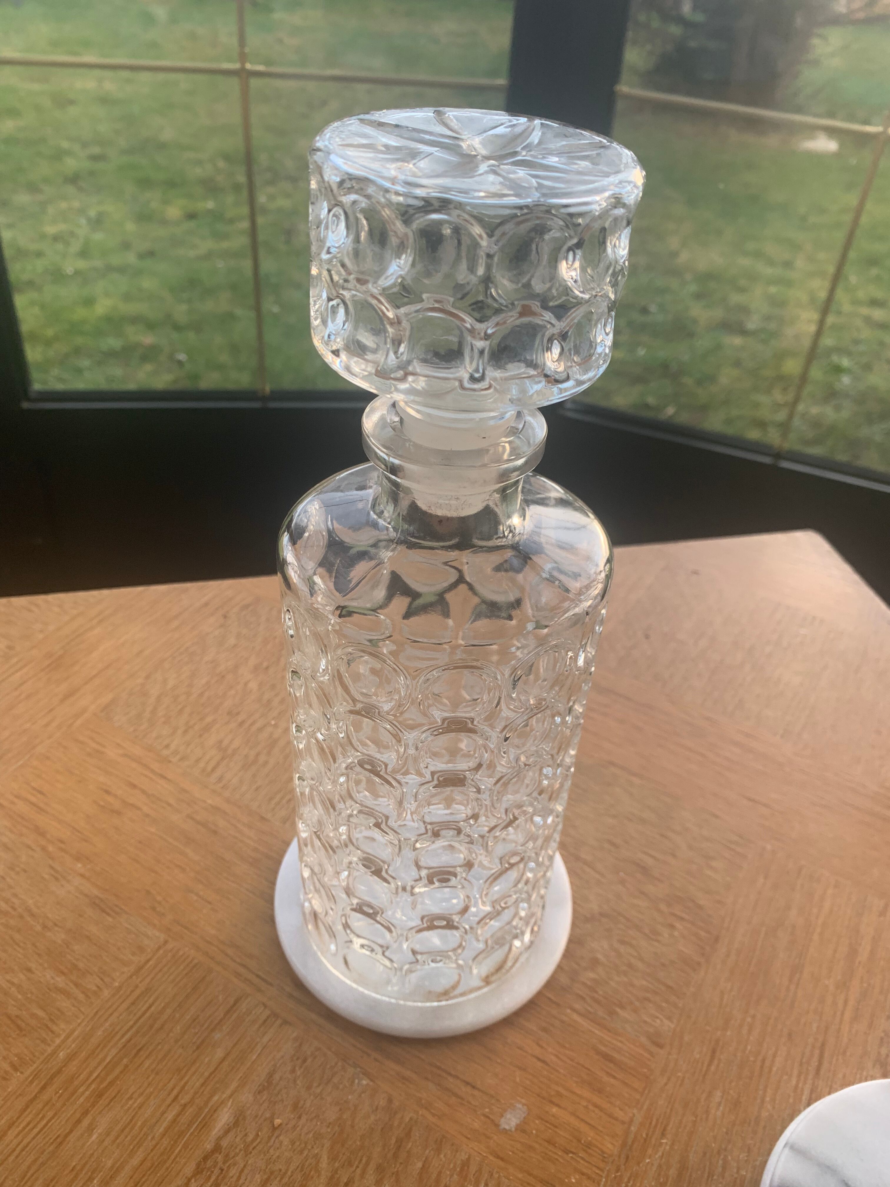 4 vintage white and grey marble coasters