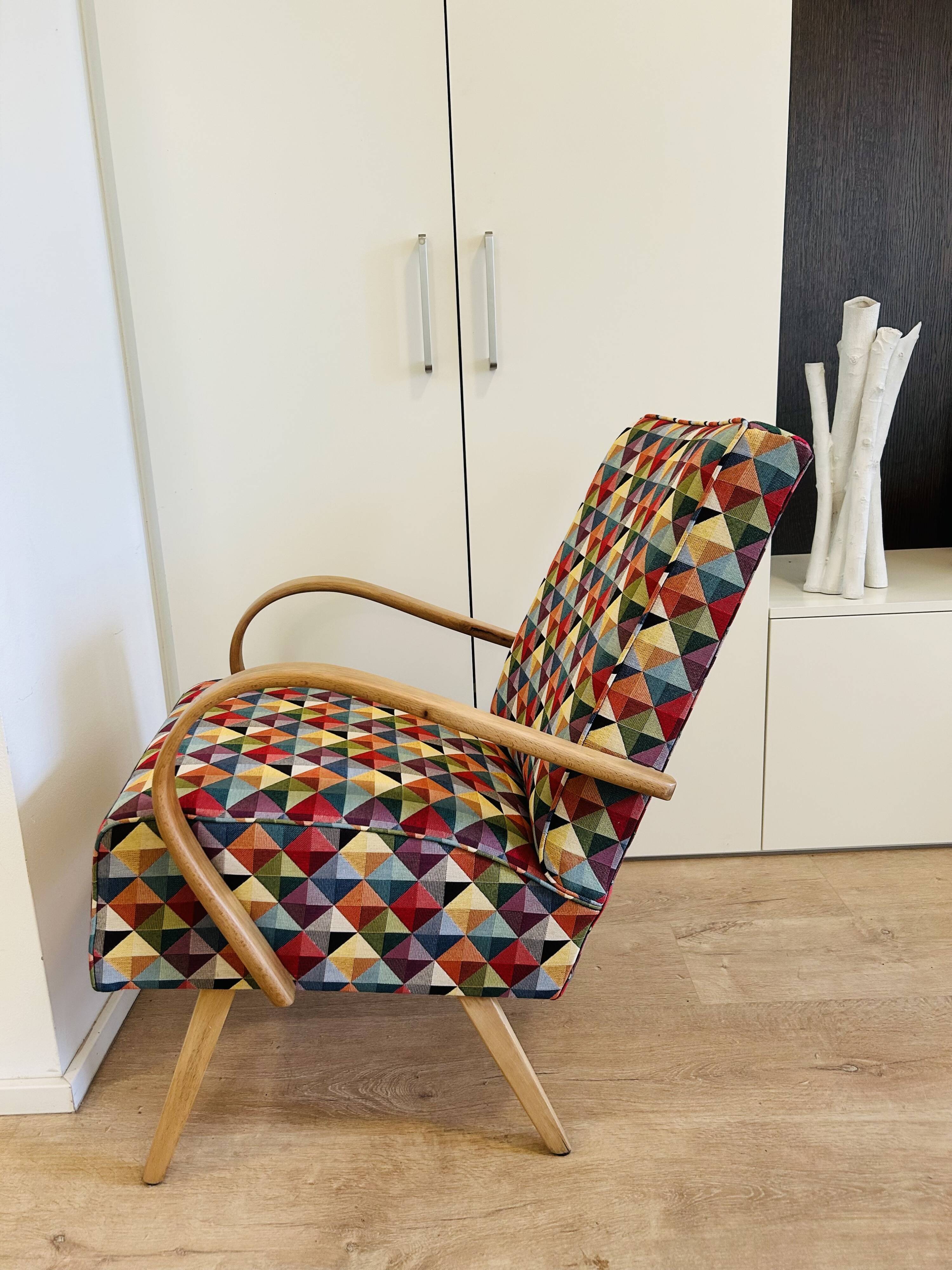 Lounge Arm Chai by Jaroslav Šmidek for Ton, Czechoslovakia 1960’s
