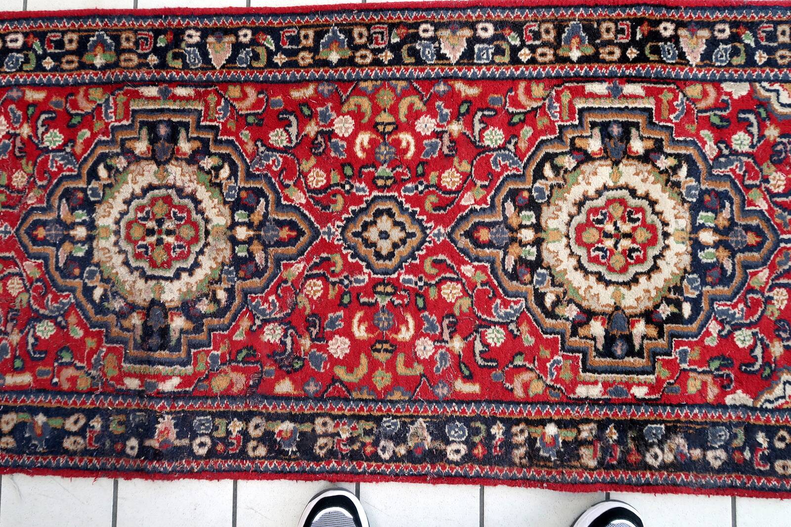 Tapis vintage du Moyen-Orient Malayer fait main en laine – 80 x 289 cm 1950