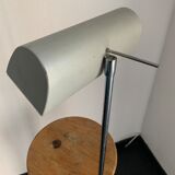 Vintage lamp 1980 medical gray cement and chrome - 50 cm