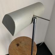 Vintage lamp 1980 medical gray cement and chrome - 50 cm