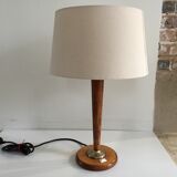 Chic wooden office lampe 1960