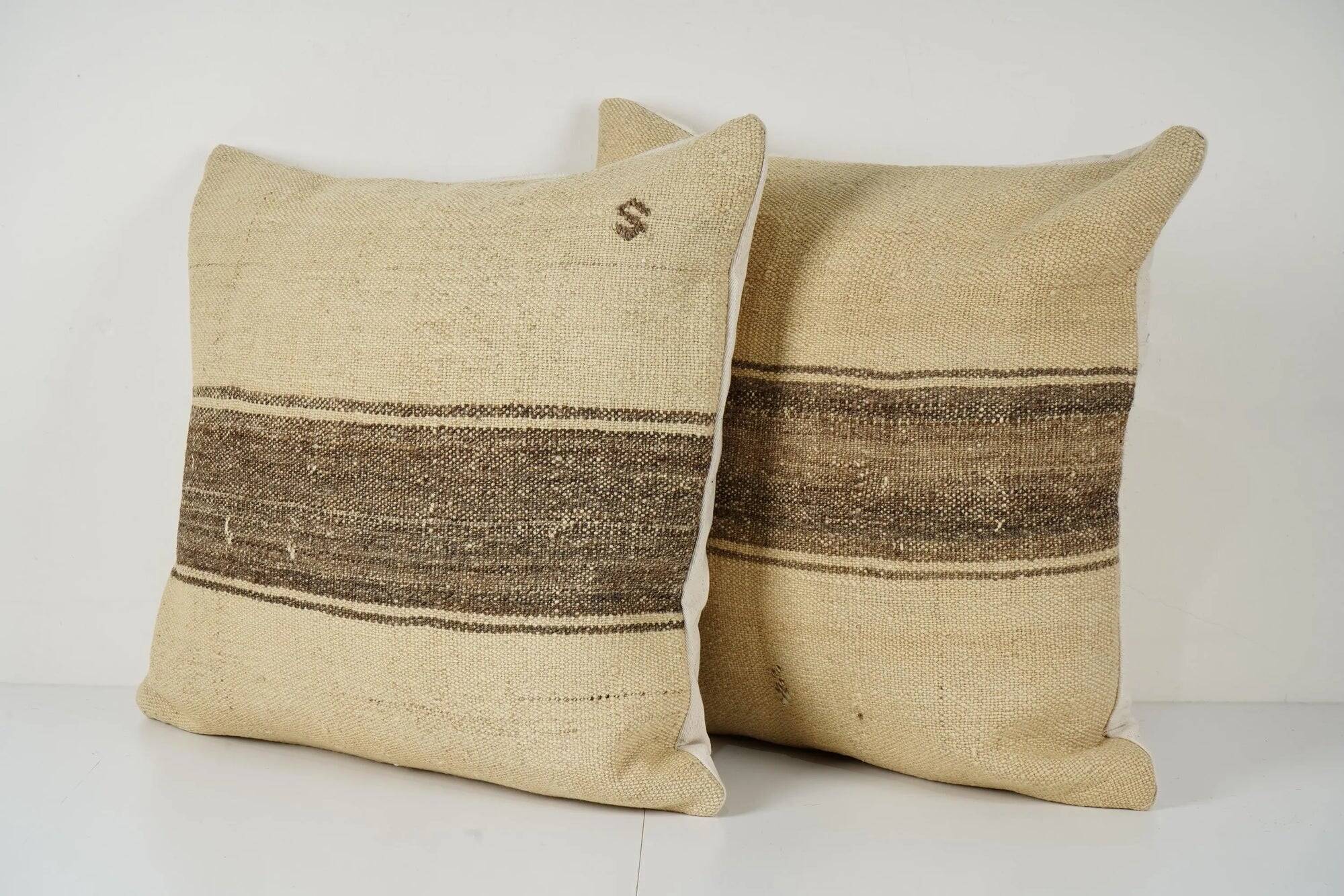 Set of 2 vintage Turkish cushion covers 58x61 cm