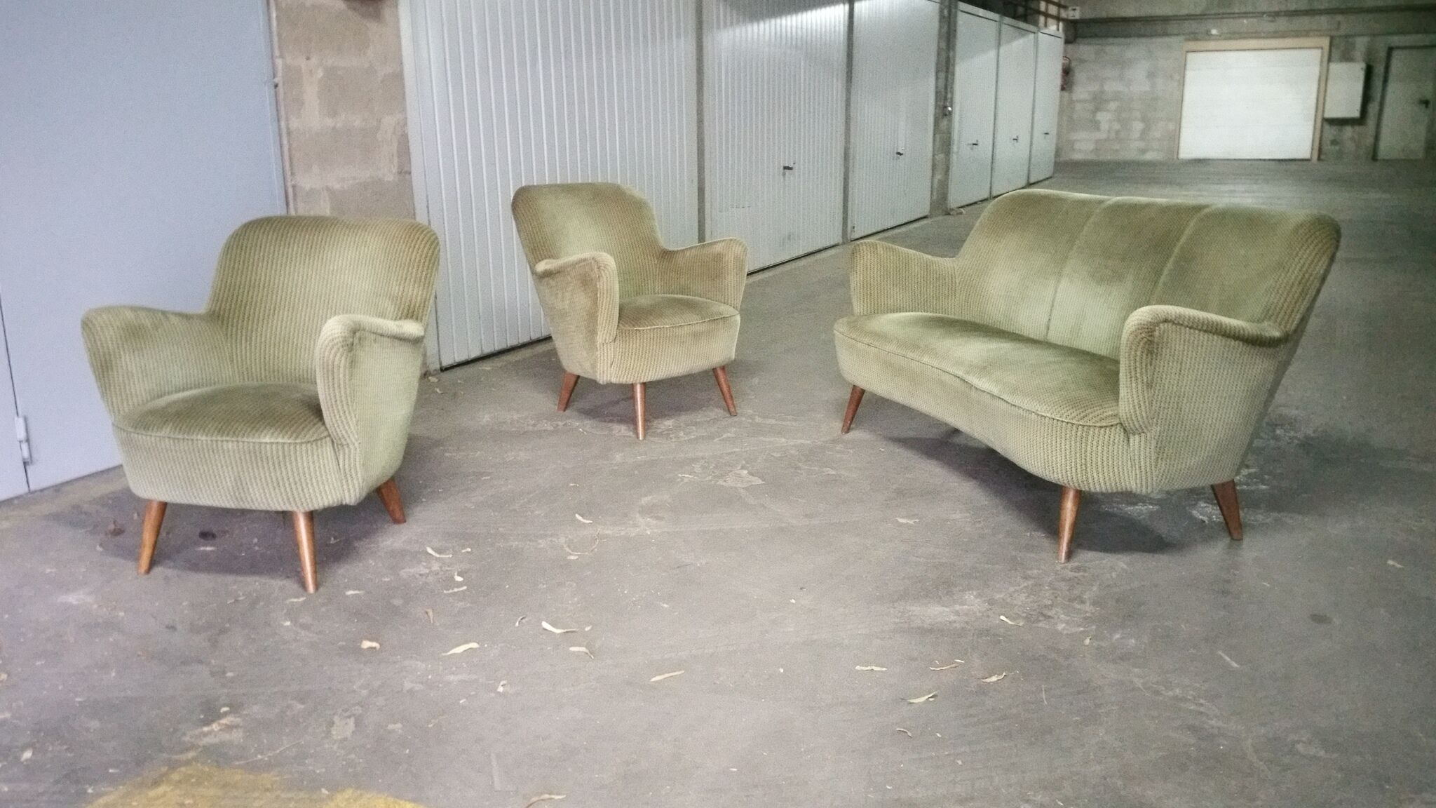 Chair years 50-60 Organic Green vintage