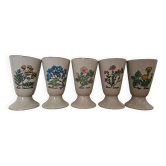 Set of 5 ceramic mazagrans