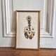 Vintage flower collage made from butterfly wings