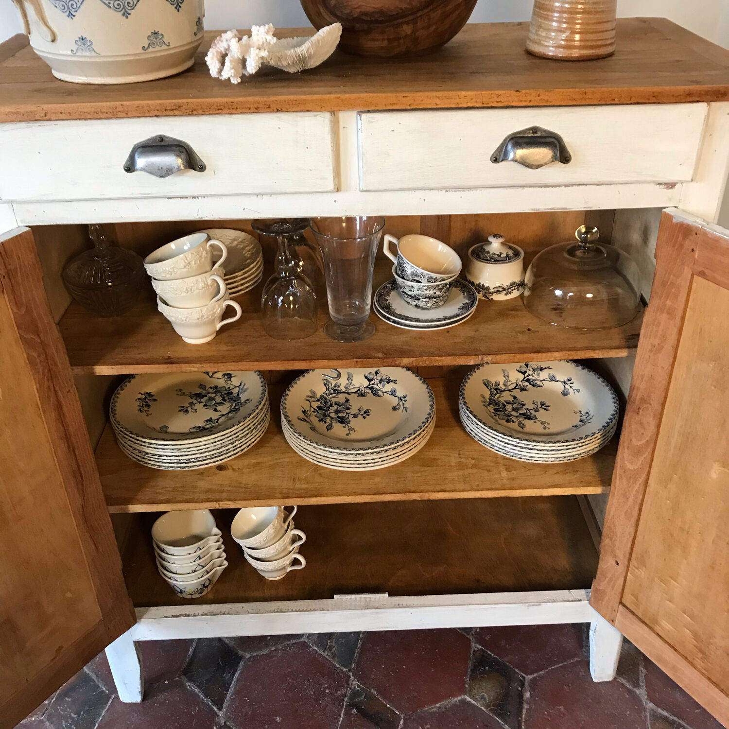 Parisian vintage white buffet