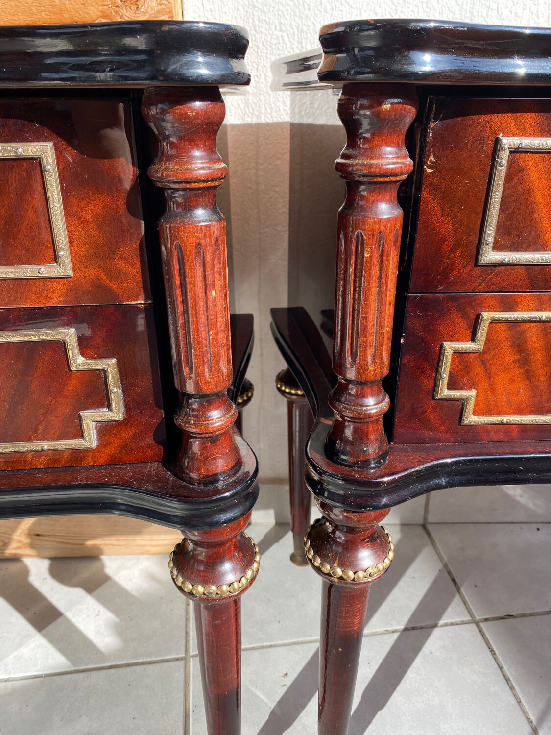 Pair of Louis XVI bedside tables