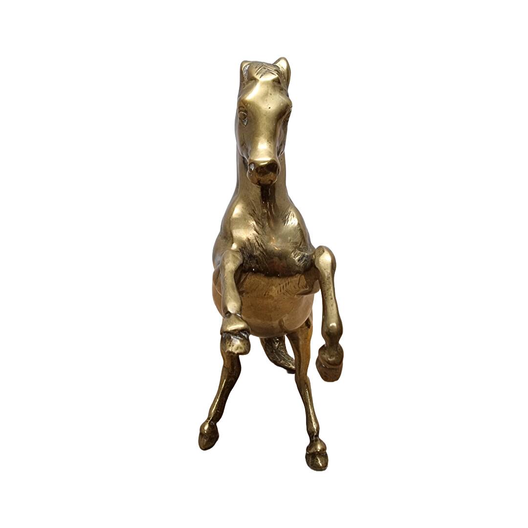 Vintage Brass Horse Rearing 70s